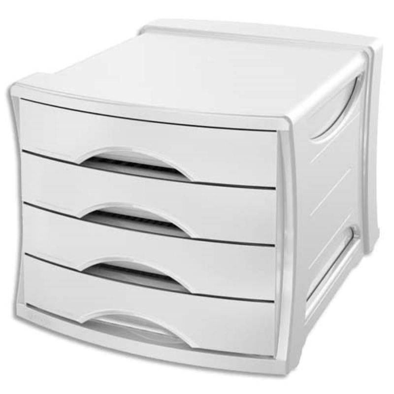 ESSELTE Bloc de classement Europost 4 tiroirs Coloris blanc ESSELTE Bloc de classement Europost 4 tiroirs Coloris blanc