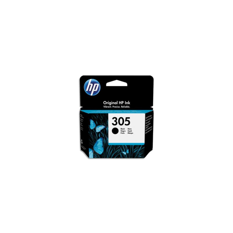 HP 305 Cartouche d'Encre Noire Authentique HP 305 Cartouche d'Encre Noire Authentique