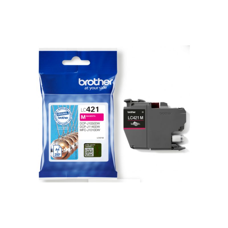 BROTHER Cartouche jet d'encre magenta LC421M BROTHER Cartouche jet d'encre magenta LC421M