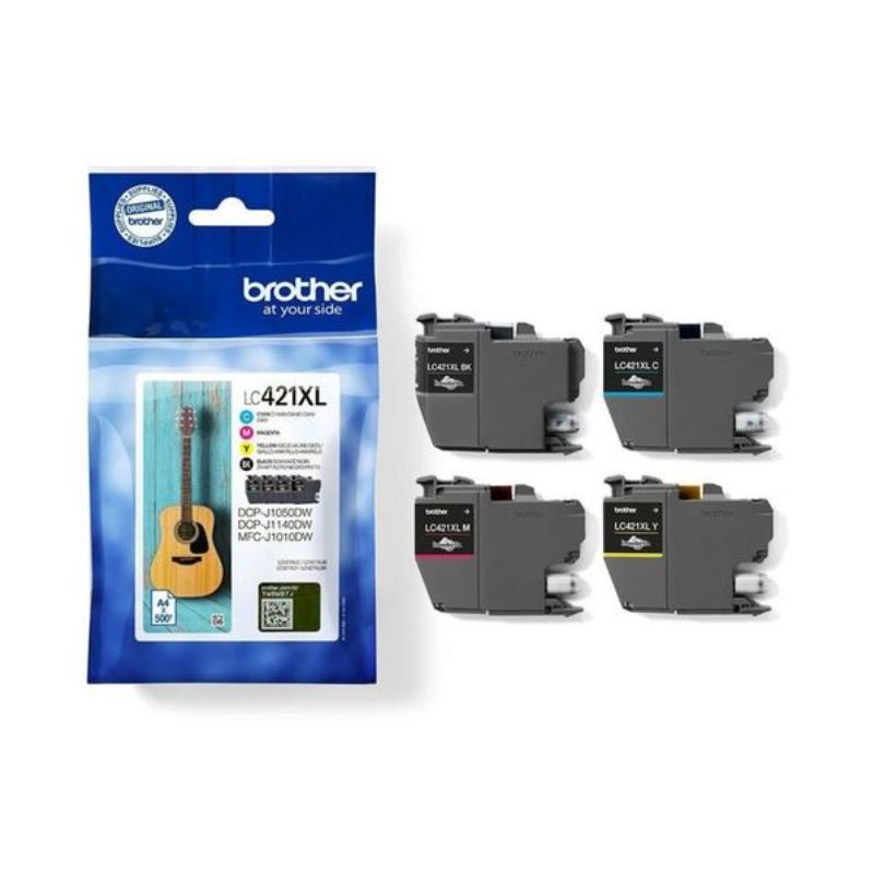 BROTHER Lot de 4 cartouches jet d'encre XL LC421XL