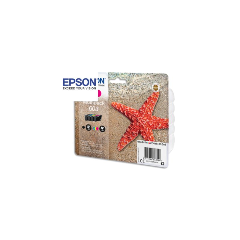 EPSON Multipack jet d'encre 4 couleurs 603 C13T03U64010 EPSON Multipack jet d'encre 4 couleurs 603 C13T03U64010