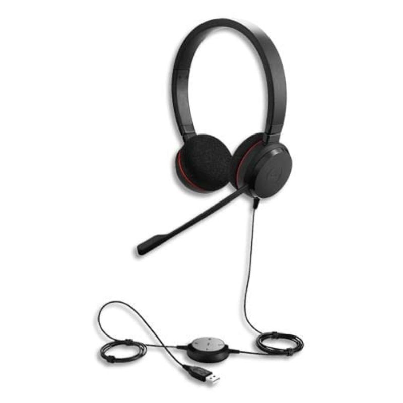 JABRA Casque Evolve 20 UC Duo USB MS édition spéciale JABRA Casque Evolve 20 UC Duo USB MS édition spéciale