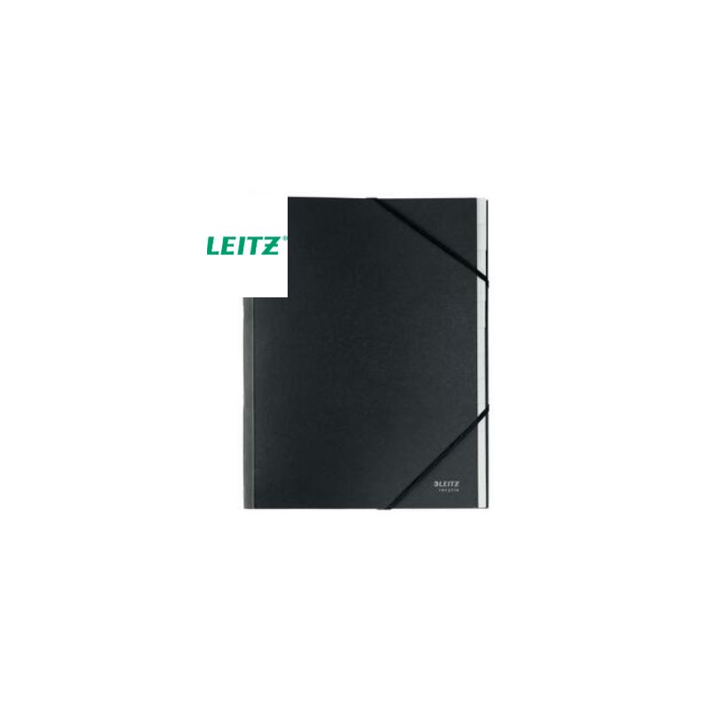 LEITZ Trieur à élastique 12 touches Re:Cycle carton 430 gr/m². 100% recyclé et recyclable. Coloris noir LEITZ Trieur à élastique 12 touches Re:Cycle carton 430 gr/m². 100% recyclé et recyclable. Coloris noir