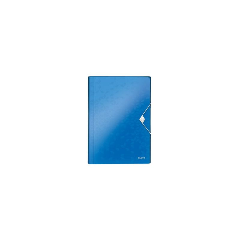LEITZ Trieur à 6 compartiments WOW, PP, fermeture élastique, bleu LEITZ Trieur à 6 compartiments WOW, PP, fermeture élastique, bleu