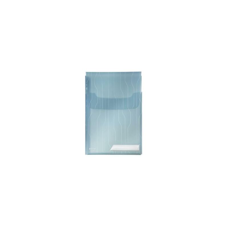 LEITZ Sachet de 3 pochettes Combifile (pochette/chemise) A4 PP 20/100eme grainé à soufflet. Coloris bleu LEITZ Sachet de 3 pochettes Combifile (pochette/chemise) A4 PP 20/100eme grainé à soufflet. Coloris bleu
