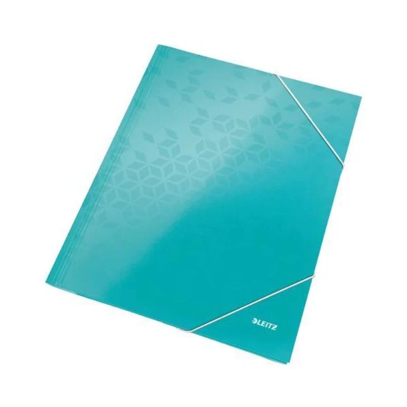 LEITZ Chemises WOW 3 rabats à élastiques, en carte pélliculée, coloris menthe LEITZ Chemises WOW 3 rabats à élastiques, en carte pélliculée, coloris menthe