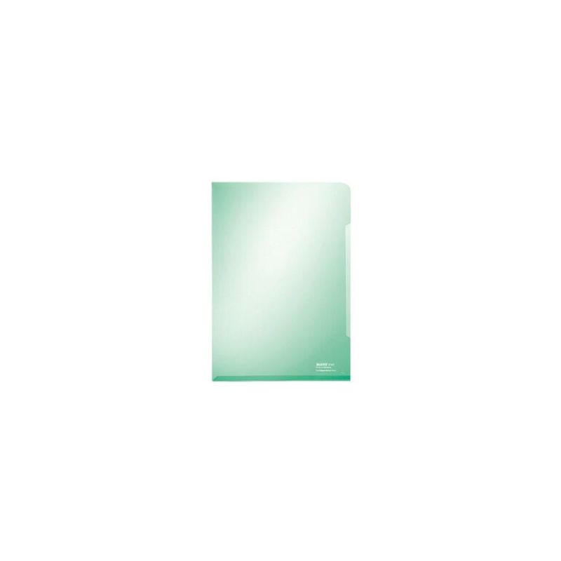 LEITZ Sachet de 100 pochettes-coin A4 en PVC 15/100eme lisse. Coloris vert LEITZ Sachet de 100 pochettes-coin A4 en PVC 15/100eme lisse. Coloris vert