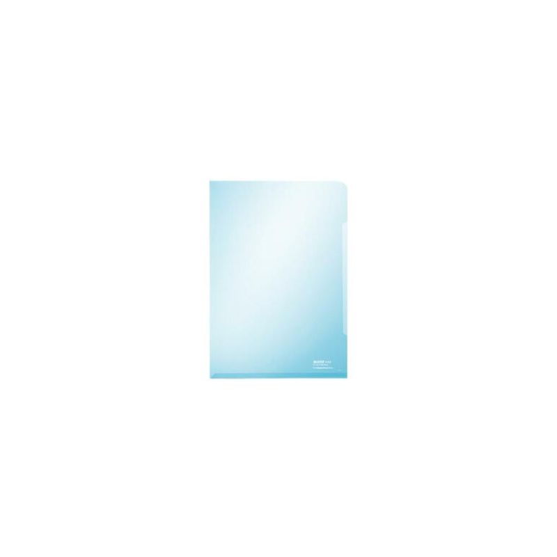 LEITZ Sachet de 100 pochettes-coin A4 en PVC 15/100eme lisse. Coloris bleu LEITZ Sachet de 100 pochettes-coin A4 en PVC 15/100eme lisse. Coloris bleu