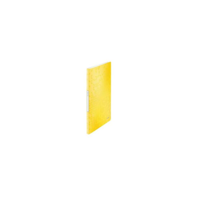 LEITZ Protège document WOW en polypropylène 20 pochettes, 40 vues. Coloris Jaune LEITZ Protège document WOW en polypropylène 20 pochettes, 40 vues. Coloris Jaune
