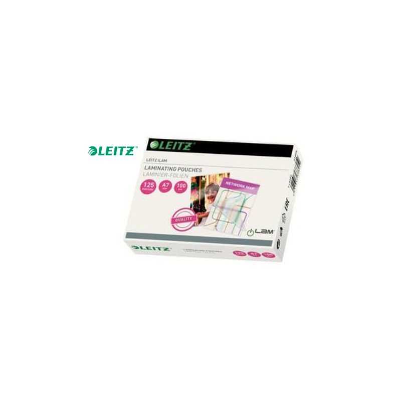 LEITZ Paquet de 100 Pochettes Leitz iLAM pour plastification à chaud, A7, 2x 125 microns 33805 LEITZ Paquet de 100 Pochettes Leitz iLAM pour plastification à chaud, A7, 2x 125 microns 33805