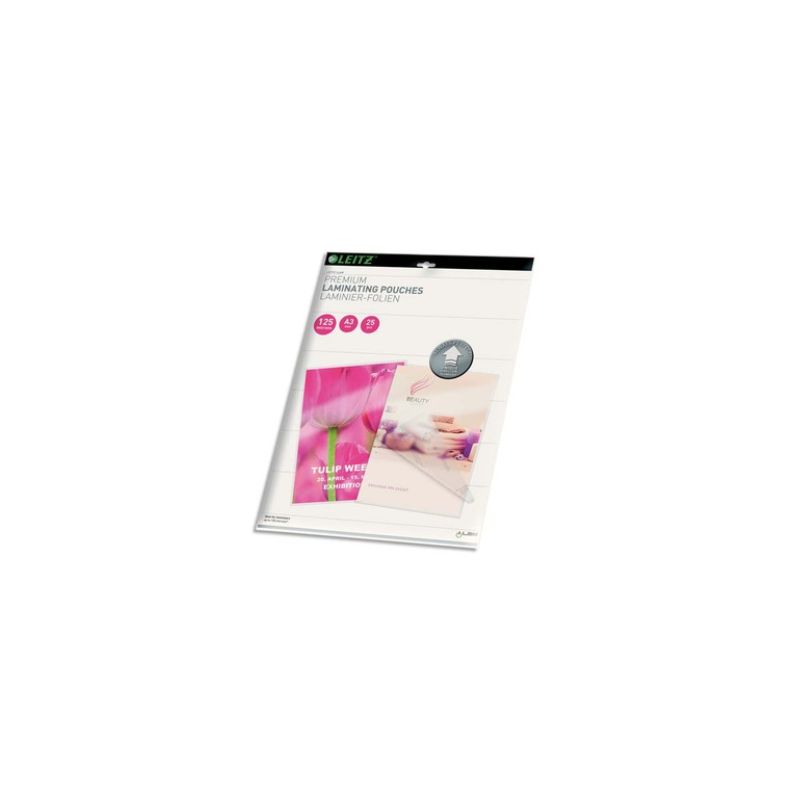 LEITZ Pack de 25 pochettes A3 125 microns UDT 74890000 LEITZ Pack de 25 pochettes A3 125 microns UDT 74890000