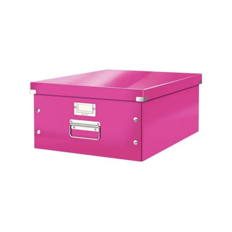 LEITZ Boîte CLICK&STORE L-Box. Format A3 - Dimensions : L36,9xH20xP48,2cm. Coloris Rose. LEITZ Boîte CLICK&STORE L-Box. Format A3 - Dimensions : L36,9xH20xP48,2cm. Coloris Rose.