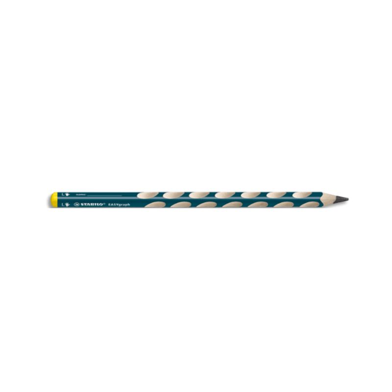 STABILO Crayon graphite EASYGraph. Mine HB. Pour gaucher. Corps triangulaire avec empreintes préformées STABILO Crayon graphite EASYGraph. Mine HB. Pour gaucher. Corps triangulaire avec empreintes préformées