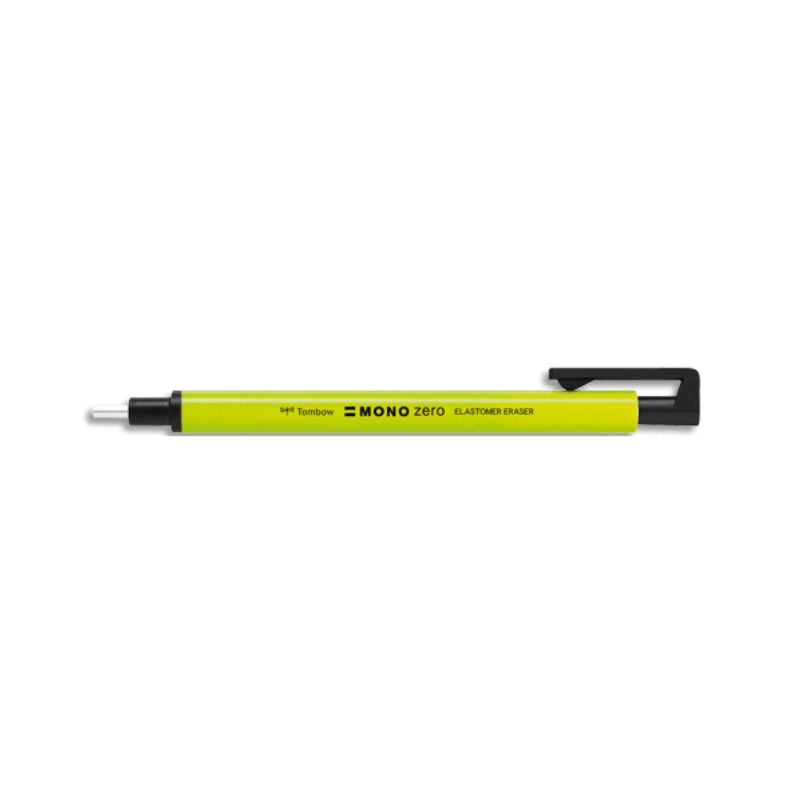 TOMBOW Stylo gomme MONO ZERO ronde 2,3mm diamètre, rétractable et rechargeable. Coloris Jaune Fluo TOMBOW Stylo gomme MONO ZERO ronde 2,3mm diamètre, rétractable et rechargeable. Coloris Jaune Fluo