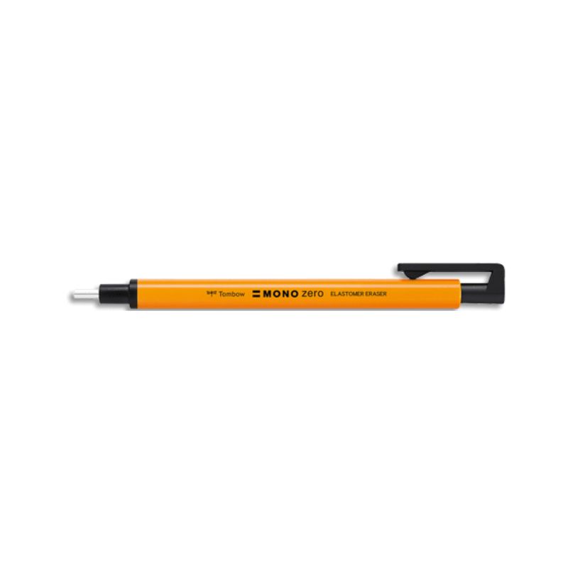 TOMBOW Stylo gomme MONO ZERO ronde 2,3mm diamètre, rétractable et rechargeable. Coloris Orange Fluo TOMBOW Stylo gomme MONO ZERO ronde 2,3mm diamètre, rétractable et rechargeable. Coloris Orange Fluo