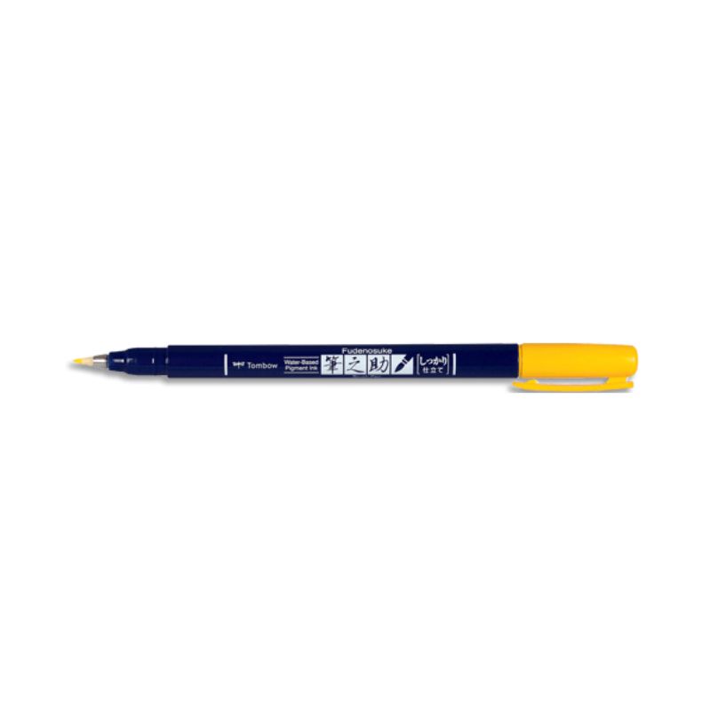 TOMBOW Feutre écriture FUDENOSUKE pointe dure, base d'eau avec pigments, inodore. Coloris Jaune TOMBOW Feutre écriture FUDENOSUKE pointe dure, base d'eau avec pigments, inodore. Coloris Jaune