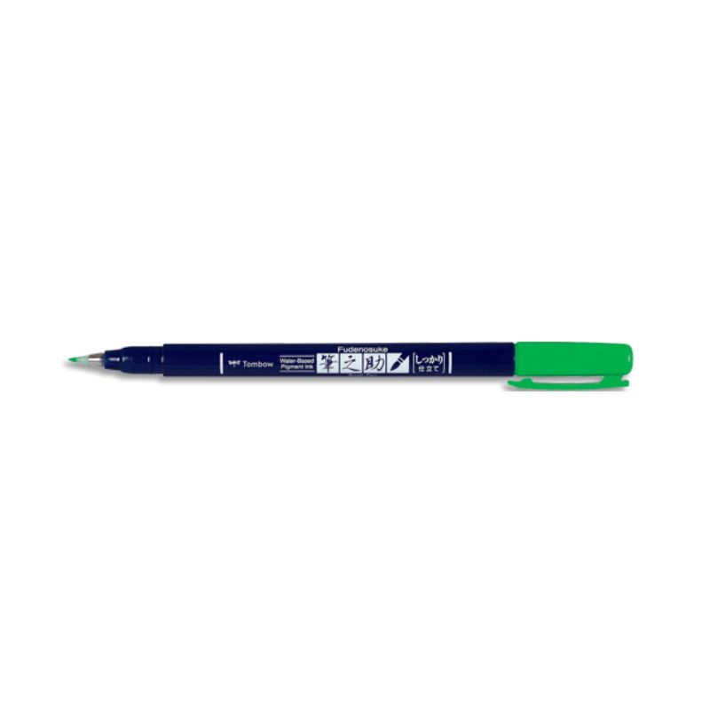 TOMBOW Feutre écriture FUDENOSUKE pointe dure, base d'eau avec pigments, inodore. Coloris Vert TOMBOW Feutre écriture FUDENOSUKE pointe dure, base d'eau avec pigments, inodore. Coloris Vert