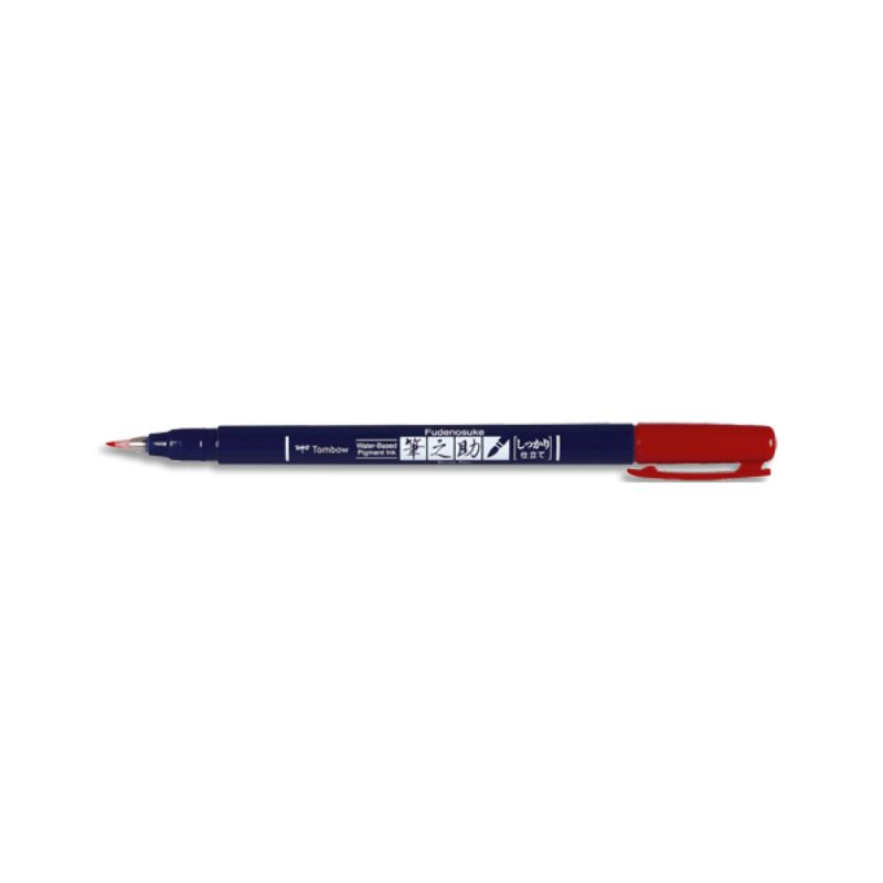TOMBOW Feutre écriture FUDENOSUKE pointe dure, base d'eau avec pigments, inodore. Coloris Rouge TOMBOW Feutre écriture FUDENOSUKE pointe dure, base d'eau avec pigments, inodore. Coloris Rouge