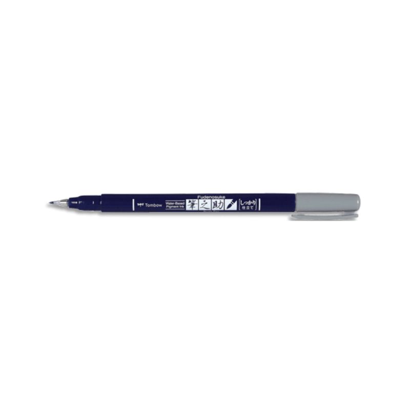 TOMBOW Feutre écriture FUDENOSUKE pointe dure, base d'eau avec pigments, inodore. Coloris Gris TOMBOW Feutre écriture FUDENOSUKE pointe dure, base d'eau avec pigments, inodore. Coloris Gris