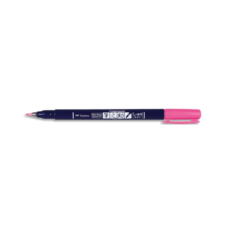 TOMBOW Feutre écriture FUDENOSUKE pointe dure, base d'eau avec pigments, inodore. Coloris Rose Fluo TOMBOW Feutre écriture FUDENOSUKE pointe dure, base d'eau avec pigments, inodore. Coloris Rose Fluo