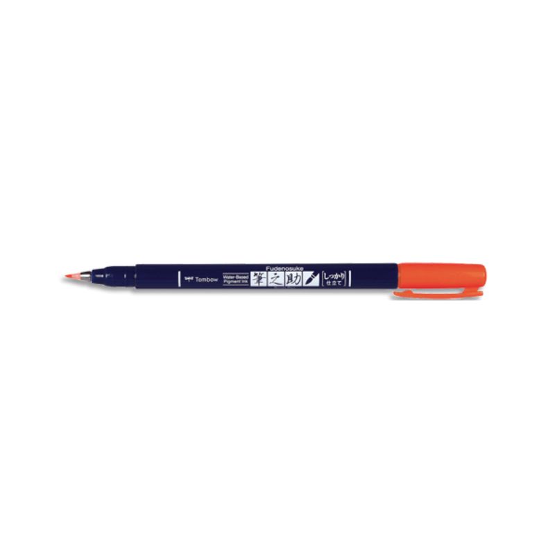TOMBOW Feutre écriture FUDENOSUKE pointe dure, base d'eau avec pigments, inodore. Coloris Rouge Fluo TOMBOW Feutre écriture FUDENOSUKE pointe dure, base d'eau avec pigments, inodore. Coloris Rouge Fluo