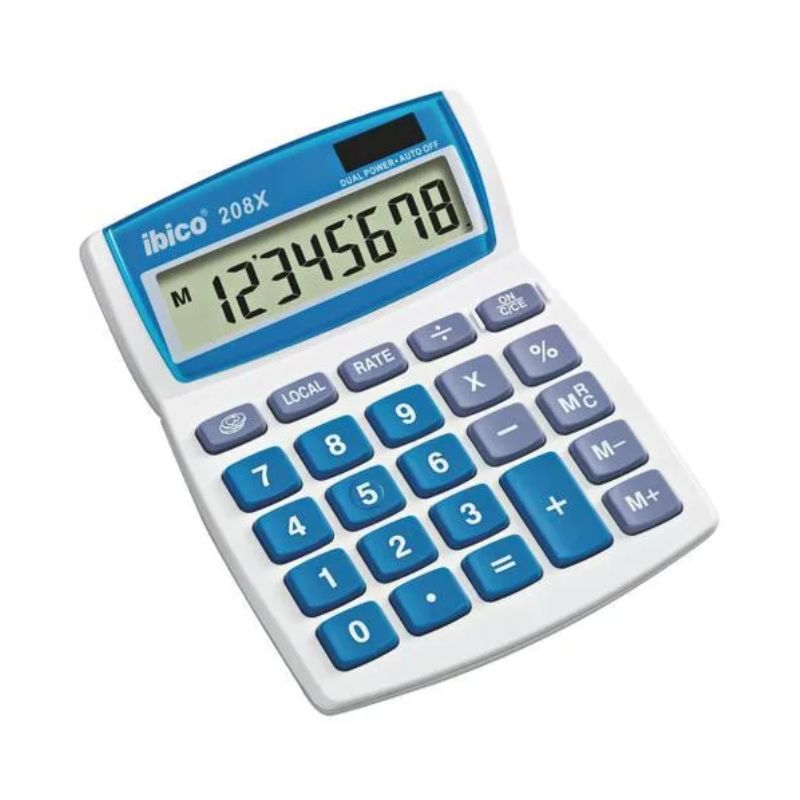 IBICO Blister calculatrice de bureau 208X Écran LCD à 8 chiffres, écran à inclinaison réglable IB410147 IBICO Blister calculatrice de bureau 208X Écran LCD à 8 chiffres, écran à inclinaison réglable IB410147