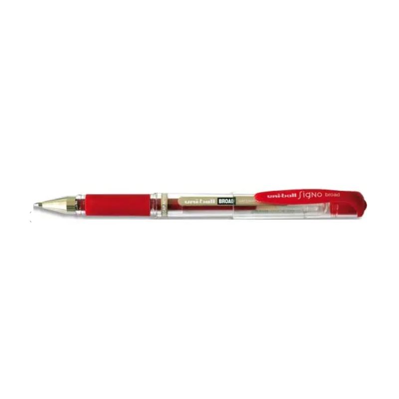 UNIBALL Stylo à bille pointe large encre gel rouge SIGNO BROAD, corps avec grip +capuchon UNI BALL UNIBALL Stylo à bille pointe large encre gel rouge SIGNO BROAD, corps avec grip +capuchon UNI BALL