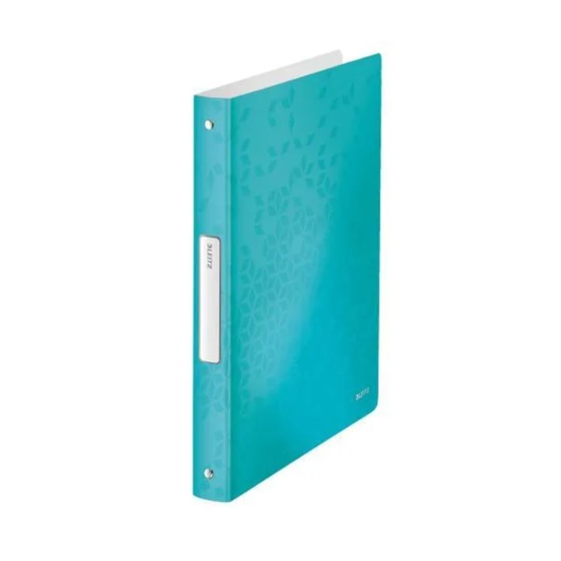 LEITZ Classeur 4 anneaux Ø25 WOW en polypropylène. Dos 30mm, coloris menthe.