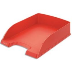 LEITZ Corbeille à courrier Leitz Plus standard - Rouge clair - Dim L25,5 x H7 x P36 cm