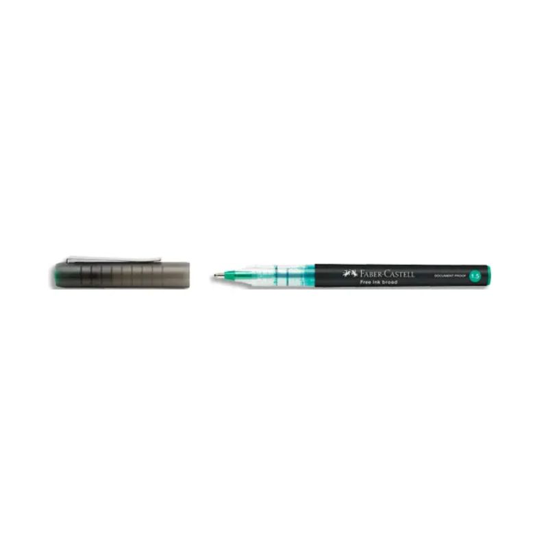 FABER Roller à encre liquide Free Ink broad. Coloris vert. Pointe large 1,5mm FABER Roller à encre liquide Free Ink broad. Coloris vert. Pointe large 1,5mm