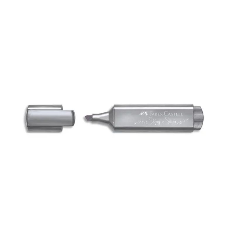 FABER Surligneur Textliner 46 Métallique. Coloris argent. Pointe biseautée FABER Surligneur Textliner 46 Métallique. Coloris argent. Pointe biseautée
