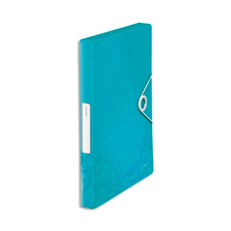 LEITZ Boîte de classement WOW en polypropylène. Dos de 30mm. Fermeture par élastique. Coloris menthe. LEITZ Boîte de classement WOW en polypropylène. Dos de 30mm. Fermeture par élastique. Coloris menthe.