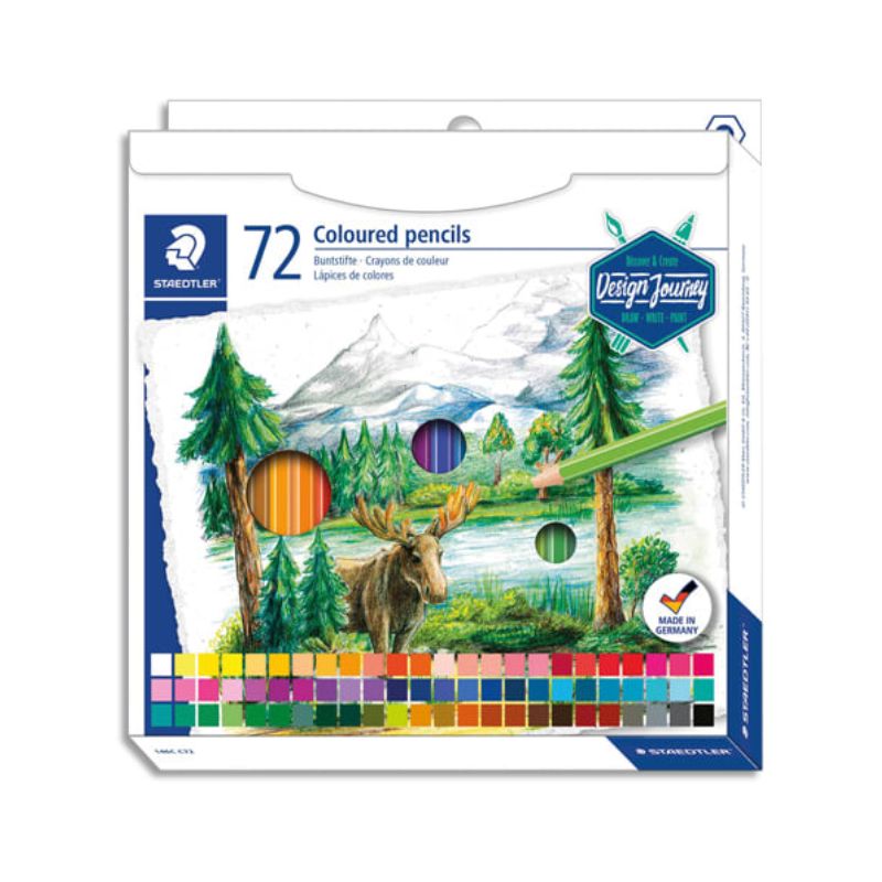 STAEDTLER® 146C Design Journey - Etui carton 72 crayons de couleur assortis STAEDTLER® 146C Design Journey - Etui carton 72 crayons de couleur assortis
