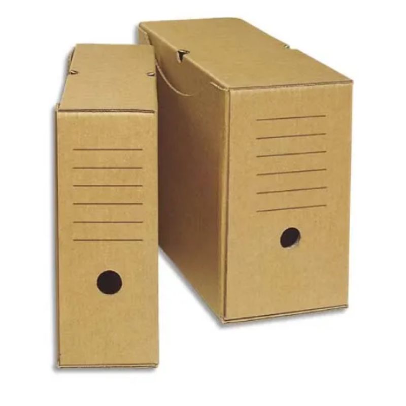 Boîte archives avec un dos de 15cm en carton brun Boîte archives avec un dos de 15cm en carton brun