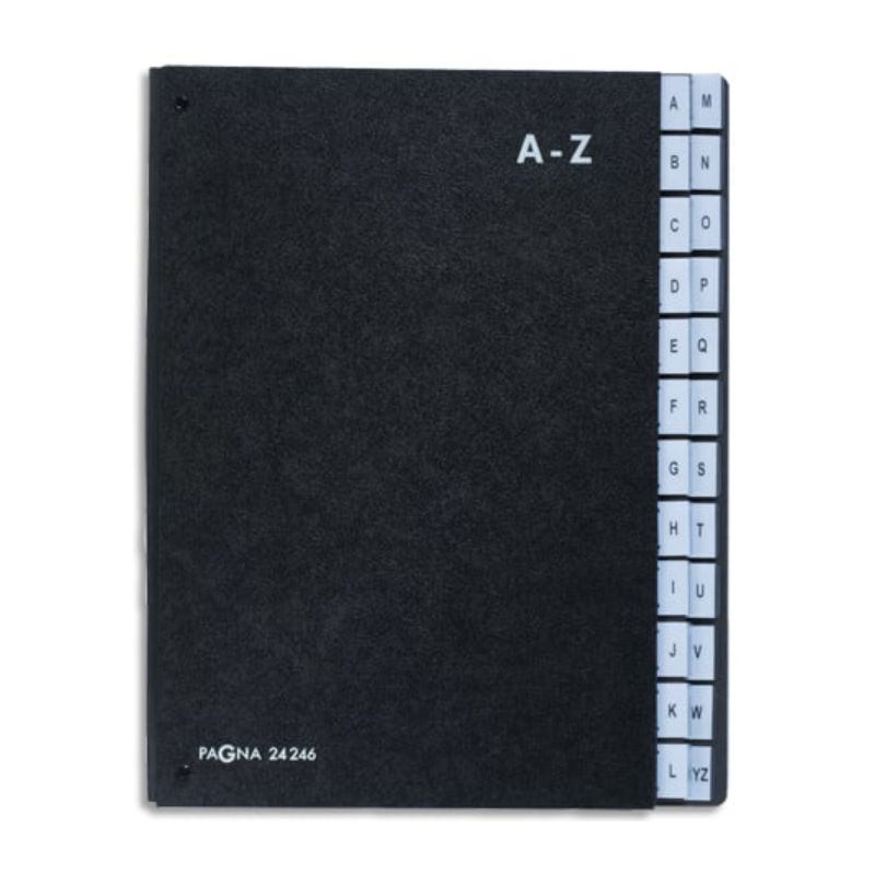 DURABLE Trieur alphabétique Noir int papier recyclé. 24 compartiments (A-Z). Format 26,5x34cm DURABLE Trieur alphabétique Noir int papier recyclé. 24 compartiments (A-Z). Format 26,5x34cm