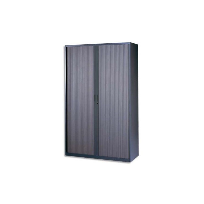 MT INTERNATIONAL Armoire haute métal monobloc Corps et Rideaux anthracite 4 tablettes 120 x 198cm MT INTERNATIONAL Armoire haute métal monobloc Corps et Rideaux anthracite 4 tablettes 120 x 198cm
