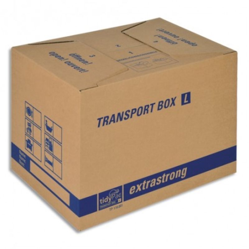 TIDYPAC Carton de déménagement double cannelure format L50 x H35 x P35,5 cm TIDYPAC Carton de déménagement double cannelure format L50 x H35 x P35,5 cm