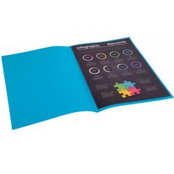 EXACOMPTA Paquet de 100 sous-chemises ROCK'S en carte 80 grammes coloris Bleu