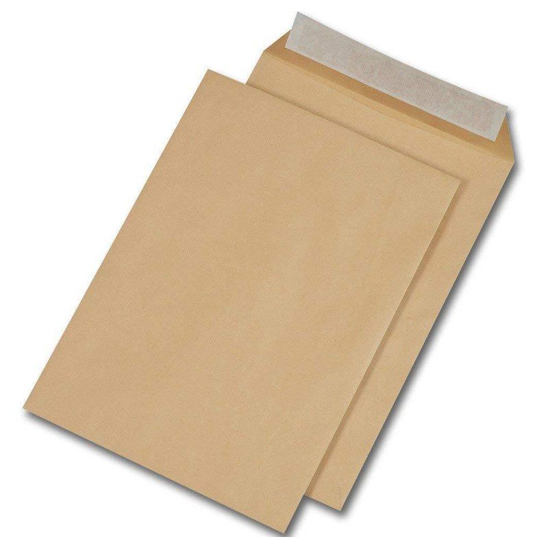 Boite de 250 pochettes kraft C4 90g avec fenêtre 50x100 mm Boite de 250 pochettes kraft C4 90g avec fenêtre 50x100 mm