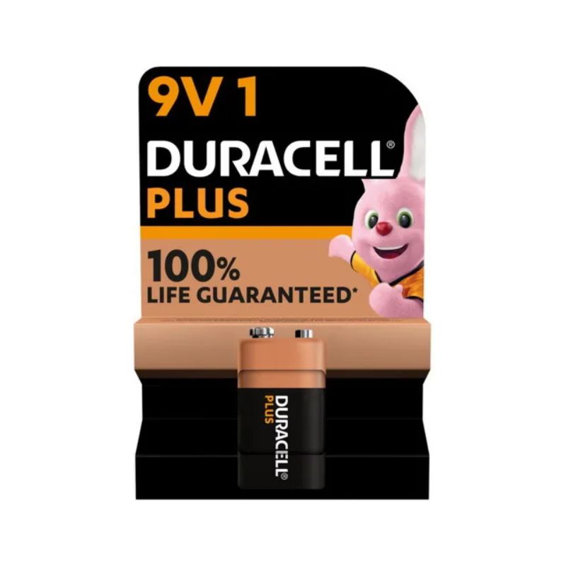 DURACELL Piles alcalines 9V Plus 100%, 6LR61 MN1604, lot de 1 pile DURACELL Piles alcalines 9V Plus 100%, 6LR61 MN1604, lot de 1 pile