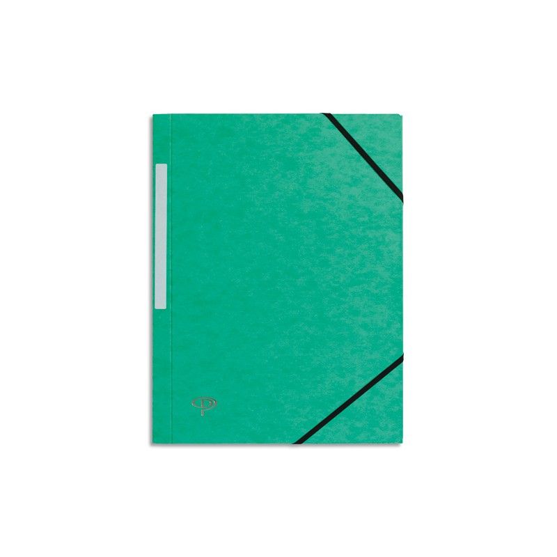 PERGAMY Chemise 3 rabats monobloc 390g/m² à élastique Coloris Vert PERGAMY Chemise 3 rabats monobloc 390g/m² à élastique Coloris Vert
