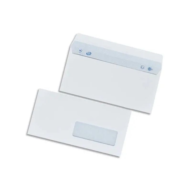 BONG Boîte de 500 enveloppes blanches auto-adhésives 80g format 110X220mm DL fenêtre 35x100mm BONG Boîte de 500 enveloppes blanches auto-adhésives 80g format 110X220mm DL fenêtre 35x100mm