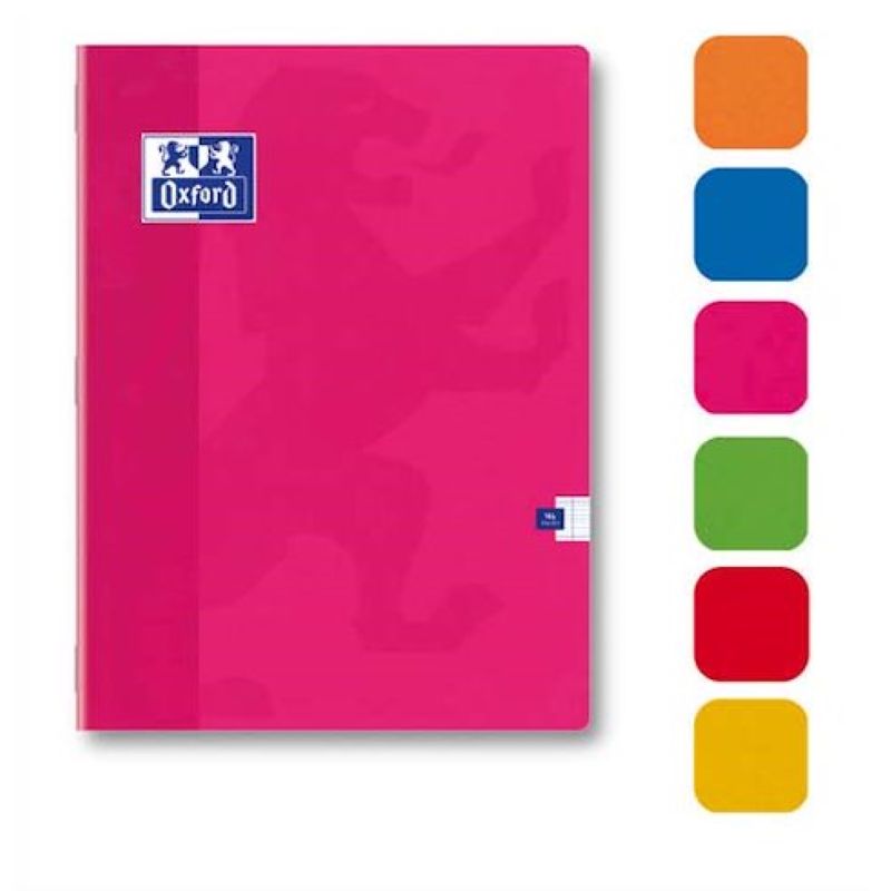 OXFORD Cahier COLORLIFE piqûre 24x32cm 48 pages petits carreaux papier 90g coloris aléatoire OXFORD Cahier COLORLIFE piqûre 24x32cm 48 pages petits carreaux papier 90g coloris aléatoire