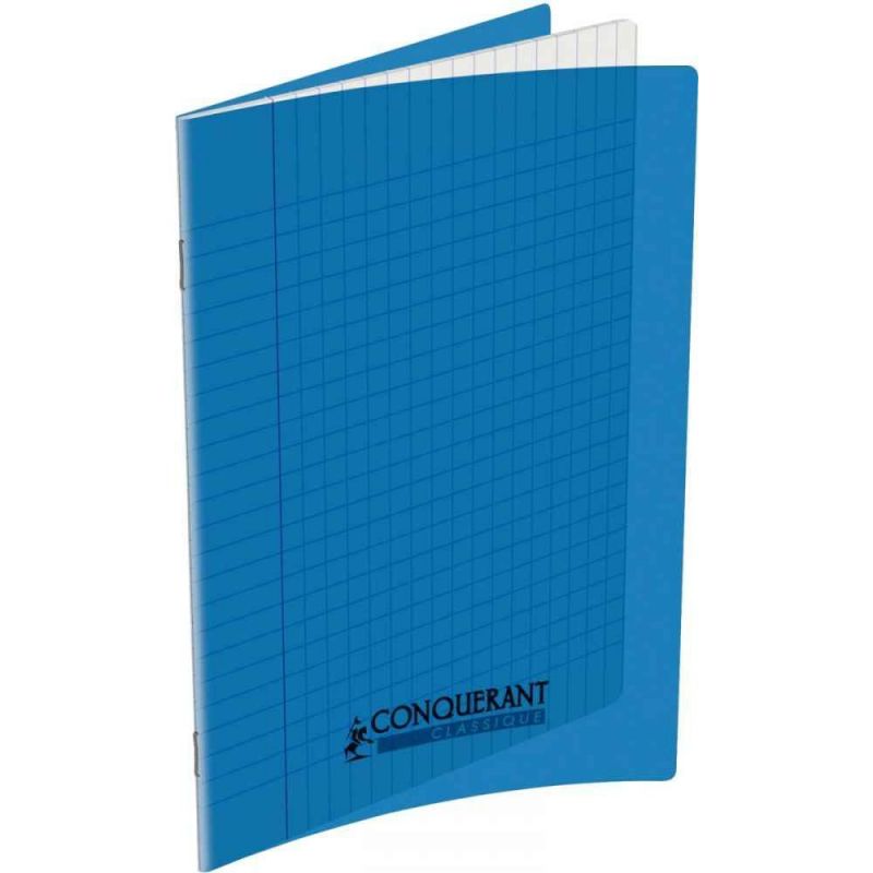 CONQUERANT Cahier format A4 48 pages 90g grands carreaux Séyès coloris bleu CONQUERANT Cahier format A4 48 pages 90g grands carreaux Séyès coloris bleu