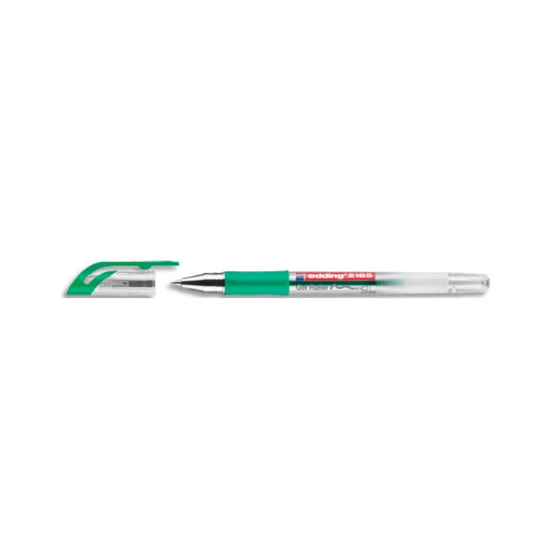 EDDING Roller encre gel E2185, pointe métale 0,7mm. Coloris Vert