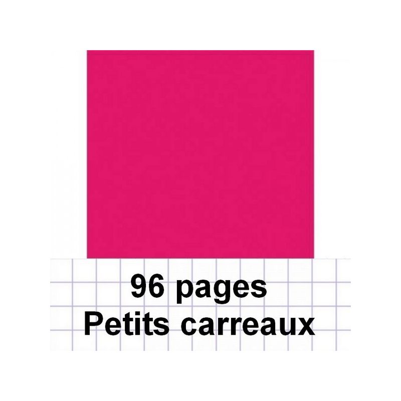 CONQUERANT Cahier piqûre 24x32cm 96 pages 90g petits carreaux coloris rose CONQUERANT Cahier piqûre 24x32cm 96 pages 90g petits carreaux coloris rose