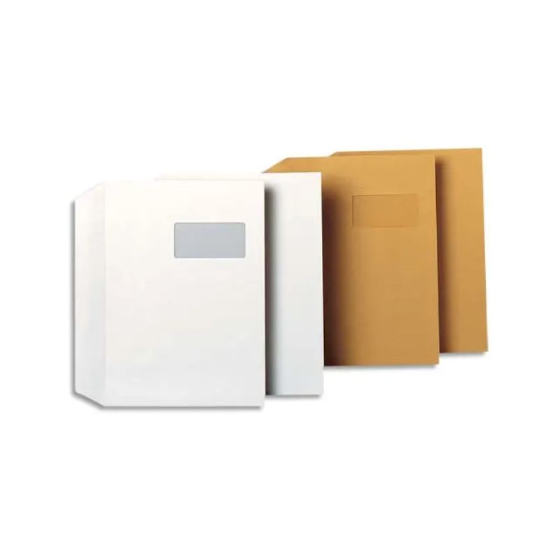 GPV Boîte 250 enveloppes Blanches auto-adhésives 100g qualité+ format C4 229x324mm fenêtre 50x100mm 3251 GPV Boîte 250 enveloppes Blanches auto-adhésives 100g qualité+ format C4 229x324mm fenêtre 50x100mm 3251