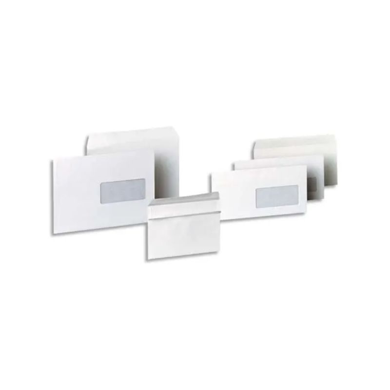 PERGAMY Boîte de 500 enveloppes Blanches 80g C5 162x229 mm fenêtre 45x100 mm autocollantes PERGAMY Boîte de 500 enveloppes Blanches 80g C5 162x229 mm fenêtre 45x100 mm autocollantes