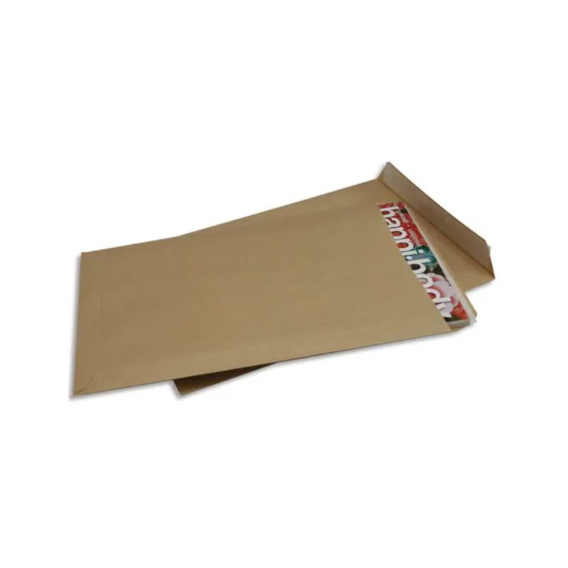 Boîte de 250 pochettes kraft brun auto-adhésives 90g format 229x324 mm C4 Boîte de 250 pochettes kraft brun auto-adhésives 90g format 229x324 mm C4