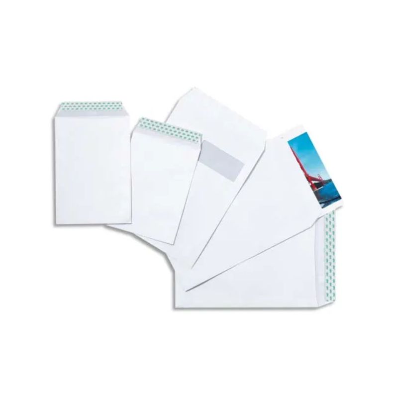 GPV Boîte de 250 pochettes auto-adhésives velin Blanc 90g format 229x324 C4 GPV Boîte de 250 pochettes auto-adhésives velin Blanc 90g format 229x324 C4